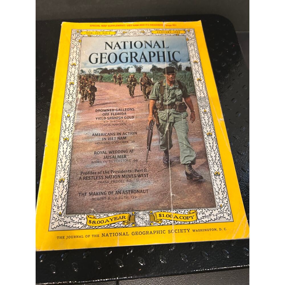 vintage National Geographic magazine from January 1965 (Volume 127, Number 1)